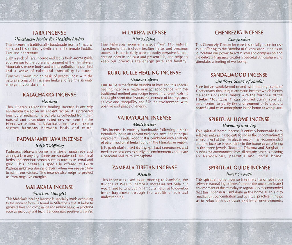 Pure Tibet - Faltblatt