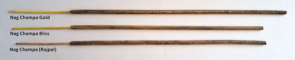 Bhagwan - Nag Champa Gold vs. Bliss vs. Rajpal - NC